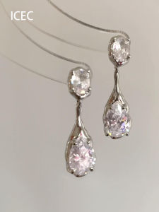 Waterdrop Pendant Earrings Womens Double Wear Summer Unique Design Sensation High-End Sensation Simple Exquisite Cold Sensation Ear Jewelry