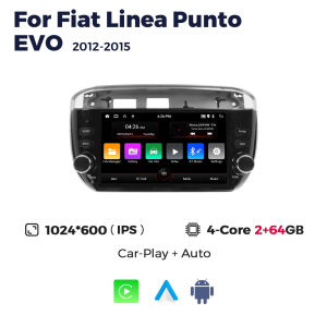 Android 15 IPS Screen Car Radio for Fiat Linea Punto EVO Line 2012-2015 CarPlay Central Multimedia Intelligent Car Audio System