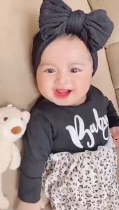 Duniakids - Bandana Pita Bayi / Bando Kain Anak Pita Lembut Dengan Kain Motif Timbul Besar / Headband