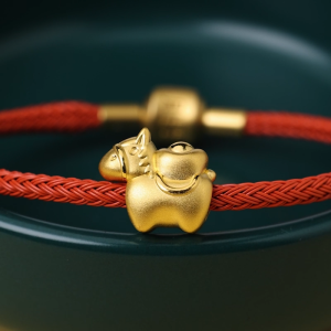 Chow Sang Sang 周生生 Charme 999 Gold Auspicious Horse Charm for Women & Men 95878C  (Bracelet Not Included)
