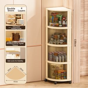Cross Border Plastic Dual Door Foldable Storage Cabinet for Snacks and Toys Corner Use