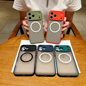 เคสแม่เหล็กสำหรับ iPhone 17 Pro Max 17 Air 17Pro ฝาหลังใสแบบด้าน แม่เหล็ก Mag-safe ป้องกันกล้องรอบด้าน ขอบกันกระแทกนุ่ม