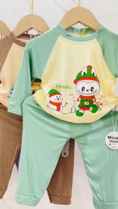 [hàng mới về] BỘ DÀI TAY LABUBU NOEL DỄ THƯƠNG CHO BÉ TRAI BÉ GÁI FROM TỪ 5KG TỚI 16KG