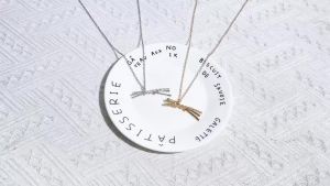 Bandai | ONE PICEC Roronoa Zoro Cosplay Necklace Cool Three Knife Pendant Anime Three Swords Flowing Design Accessory Anime Jewelry Gift