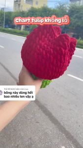 🌷 Tulip siu lô khổng lồ ôm ngủ thay người yêu ạ 😻🫶🏻. Hoa len nhung đũa siu êm mịn nè chế