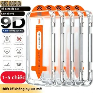 ZUIDID | Miếng Dán Màn Hình Chống Bụi Dễ Dán Cho iPhone 17/16/15/14/13/12/11/SE/X/XR/XS/13 Pro/Pro Max/Mini - Gói 1-5 Miếng Kính Cường Lực Chống Xước Trong Suốt