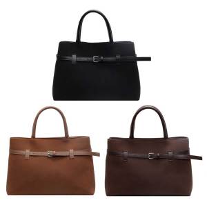 11THWomen PU Fashion Tote Bag Hasp Closure Trendy Carrying Bag Stylish Handbag Vintage Commuting Bag Outdoor Travel Bag