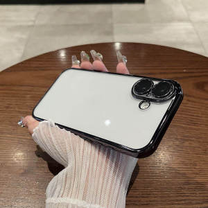 เคสใส TPU case แถมฟิล์มเลนส์ สําหรับ เคสไอโฟน iphone 11 12 13 14 15 16 pro promax 16 plus ใช้งานได้ดีและจะไม่เปลี่ยนเป็นสีเหลืองเป็นเวลานาน