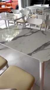 Bộ bàn ăn giả đá 4 ghế mango bàn ăn chung cư gỗ tự nhiên siêu bền - hàng chính hãng bảo hàng 1 đổi 1 tại nhà