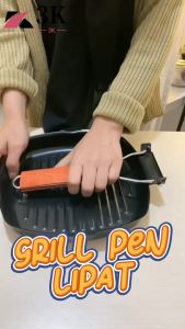 (3K Surabaya) Grill Pan Korean Lipat Alat Panggang Yakiniku/BBQ Anti Lengket Multiguna Diameter 20CM