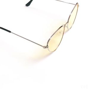Mens and womens cats eye metal frame sunglasses / European and American trend marine film vintage sunglasses