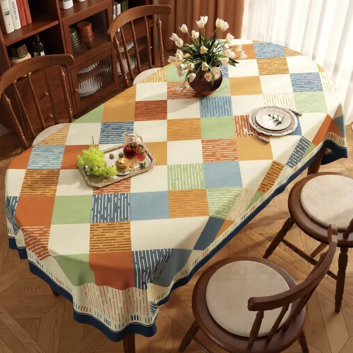 QIUZHISE | Waterproof Oil-Resistant Easy-Clean Oval Tablecloth | Lazada ...