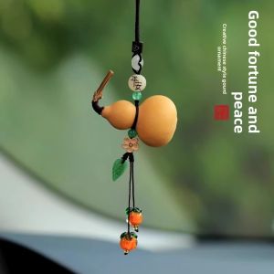 FANHAILIANYIN | Natural Calabash Lucky Car Rearview Mirror Pendant