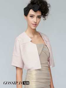 Spring Summer Short Womens Cardigan Slim Fit Light Outerwear French Style Small Jacket round Neck Short Sleeve Polyester Fiber