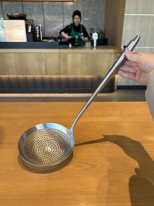 Large Size Food Grade 18/10 Stainless Steel Sieve Spoon for Home Use Perfect for Noodles Dumplings And Fried Food