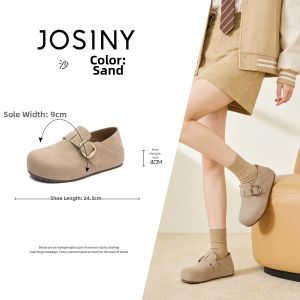 Josiny | Retro Elevating Womens Shoes Camel Color
