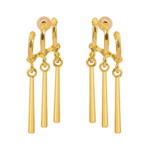 Bandai | 1pair One Piece Zoro Anime Cosplay Earrings Fashion Triple Dangle Long Earring for Women Men Piercing Party Jewelry Gift