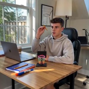Basketball Hoop Pencil Holder Desktop Basketball Pen Organizer Creative Decor for Home Office School Desk Supplies