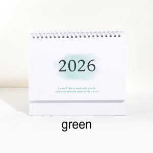 New 2026 Desk Spiral Calendar Monthly Daily Planner for Time Management Office Home Table Top Calendar Simple Cover