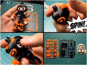 CORDPAL Fidget Figure Kit Card | Flat Pack Articulated Robot | Tactile Mechanical Snap Fit Toy | Pocket EDC Desktop Companion