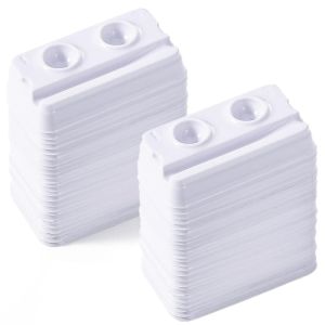 100 Cái Khay Trộn Nha Khoa Dùng Một Lần 2/4 Ngăn Bằng Nhựa Dùng Cho Chế Biến Răng Giả Xử Lý Vật Liệu Composite Dụng Cụ Nha Sĩ