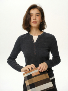 SHEITAOZI | Elegant Mix-match Color-blocked Womens Sweater