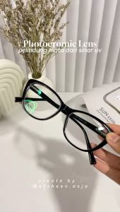 Kacamata Model Korea Photocromic Bluecromic Blueray Antiradiasi Frame 2001