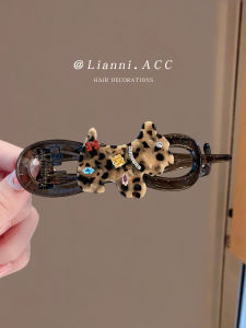 Korean Style Acrylic Dog Bone Hair Clamp Sparkling Water Diamond Fixed Twist Clips Uncommon Design Sensation Lazy Hair Accessories