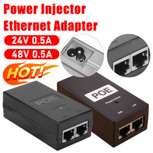 24V 48V 0.5A Desktop POE Power Injector Ethernet Adapter for Surveillance CCTV IP Camera Power Supply with Security Protection