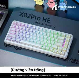 ATTACK SHARK | Bàn Phím Chơi Game Không Dây Từ Tính Attack Shark X82Pro HE 8KHz Độ Chính Xác 0.01mm RT RGB 82 Phím PBT Cơ Học Dành Cho Máy Tính Để Bàn Laptop Máy Tính Bảng
