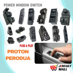 PERODUA ALZA POWER WINDOW SWITCH Main Sub Master Auto Down Switch Suis Tingkap Kereta Socket Button Replace Panel 汽车自动车窗开关按钮