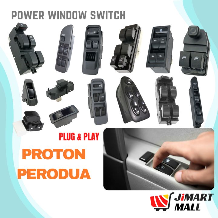 Power Window Switch Panel PROTON WIRA POWER WINDOW SWITCH Main Sub Master Auto Down Switch Suis ...