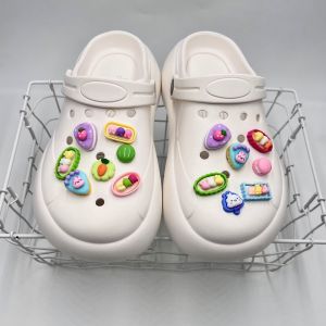 Crocs Charms Shoes Decoration Removable Creative Bread Fruit Cheese Shoe Buckle for Crocs