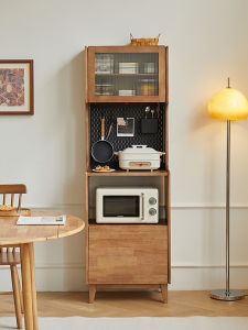 Modern Minimalist Solid Wood Hole Board Sofa Sideboard New Type Storage Rack High Wide Storage Cabinet Kitchen Furniture