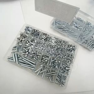 สำหรับ House-Together® ชุดสกรูสแตนเลส 304 ชุดสกรูอเนกประสงค์ ขนาด M3 M4 M5 สกรู 6 น็อตตัวผู้ น็อตตัวเมีย แหวนรองพร้อมกล่องพลาสติกแบ่งช่อง พร้อมส่ง