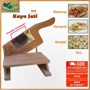 COD KAYU JATI ASLI PEMOTONG KERUPUK DAN ANEKA KERIPIK SINGKONG PISANG TEMPE BASRENG