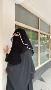 ABAYA SALMA - Niqob Cadar Butterfly Cadar Syari - Chiffon Arab Premium