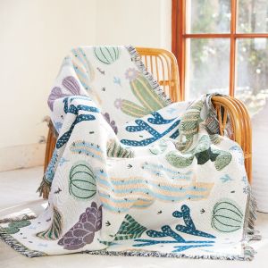 Ghế sô pha đơn Mỹ Ném Chăn phong cách Ins Trang Trí Nội Thất Chăn dệt Giản Dị Đầu Gối Chăn Khăn Choàng Chăn