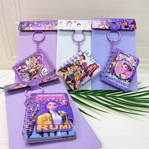 1PC Random Kpop Demon Hunters Keychain Notebooks Huntrix Saja Rumi Mira Zoey Anime Patterns 5.2x7cm Stationery School Supplies