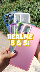 Hard Case For REALME 5 5i Hologram Mika Silicon Casing Hybrid Silicon Cover Pelindung HP Macaron