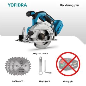 Yofidra | Máy Cưa Tròn Điện Không Chổi Than YOFIDRA 5 Inch 125MM Dụng Cụ Cắt Gỗ Dùng Cho Pin Makita 18V Dụng Cụ Điện Tự Làm Tại Nhà