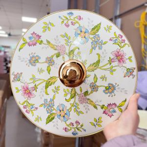 Thickened Enamel Cover Large Size Soup Stew Wake Face Basin Cover with Handle Home Use Retro Kitchen Cooking Utensils