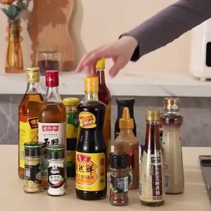 1pc Kitchen Turntable Multifunctional Countertop Seasoning Bottle Soy Sauce Vinegar Storage Rack Storage Plate 360 Rotation