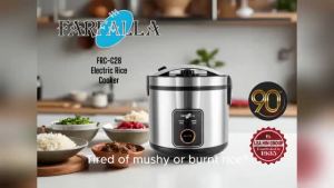 Farfalla FRC-C28 | 2.8L Electric Rice Cooker | 1000W High Power | Non-Stick Pot | Plastic Steamer