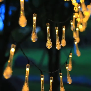 Solar String Lights Outdoor Waterproof 8 Modes Crystal Globe Solar String Fairy Lights Backyard Patio Christmas Lights for Holiday Party Gardens Backyard Wedding