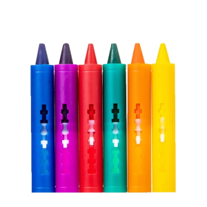 6-Color Set of Washable Bath Crayons Easy-to-Clean Crayons Retractable Bath Crayons Water-Based Crayons