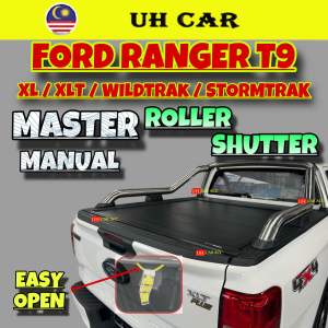 (MASTER MANUAL) Ford Ranger T9 XL XLT WILDTRAK STORMTRAK Roller Shutter Lid Alloy Bed Cover