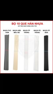 Bộ 10 Que Hàn Nhựa PP PE PVC ABS Dài 20cm Chuyên Dụng Hàn Cản Nhựa Ô Tô Xe Máy Và Các Thiết Bị Nhựa Gia Dụng Đời Sống