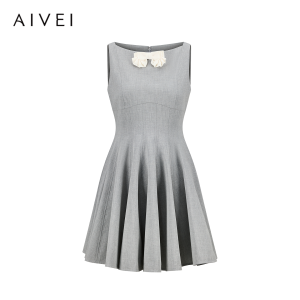 AIVEI | Summer New Gray Graceful Sleeveless Dress