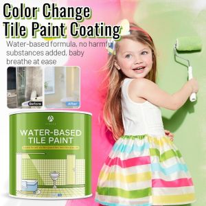 Color Change Tile Paint Coating Elastomeric Waterproof Stain Resistant Home Decoration Epoxy Coating Anti-Slip Wear-resistant Floor Paint